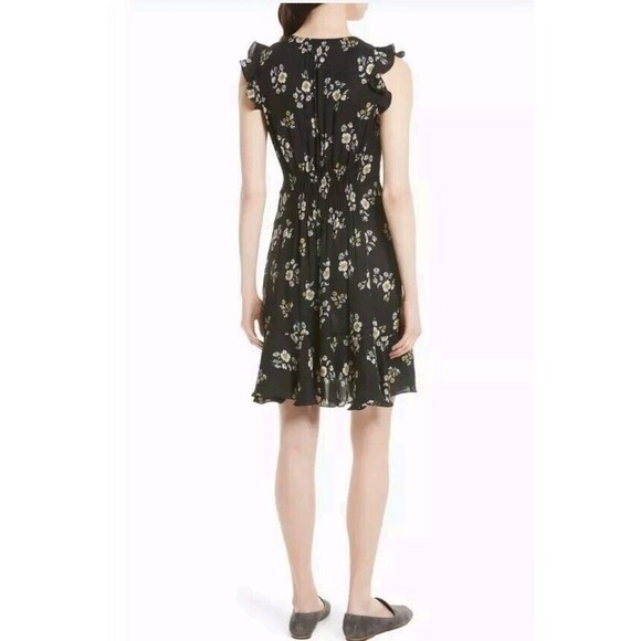 Rebecca Taylor Silk Kelsey Floral Dress sz 0 / XS Elegant Date Night Midi A-Line - Picture 2 of 13
